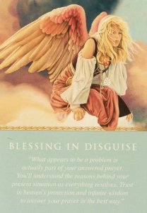 Blessing in Disguise, from the Daily Guidance from Your Angels Oracle Cards. Artwork by Kevin Roeckl.